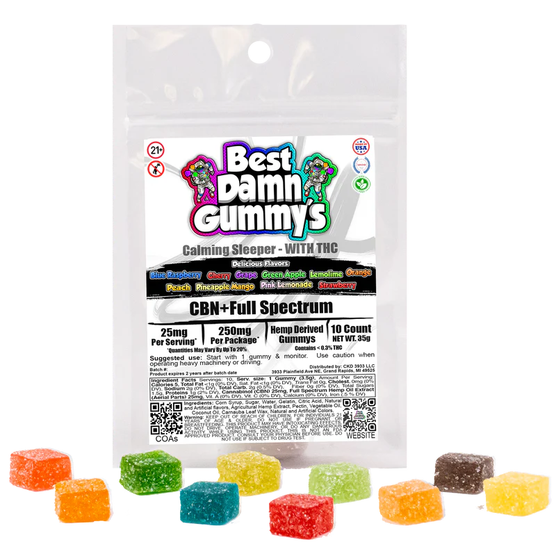 CBN 25mg + Full Spectrum CBD 25mg Gummies